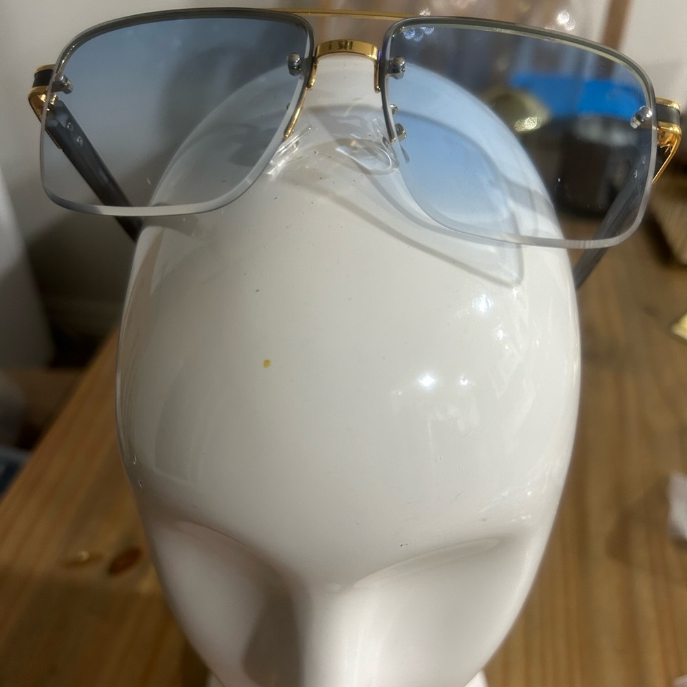 Stylish Gold and Black Eyeglasses
